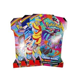 Pokémon Chaos Rising Sleeved Booster Pack Pokemon Set of 4 - New Sealed